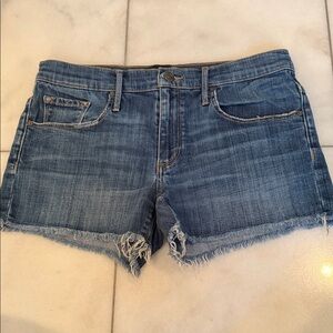 Black Orchid Blue Frayed Hem Denim Shorts Size 25